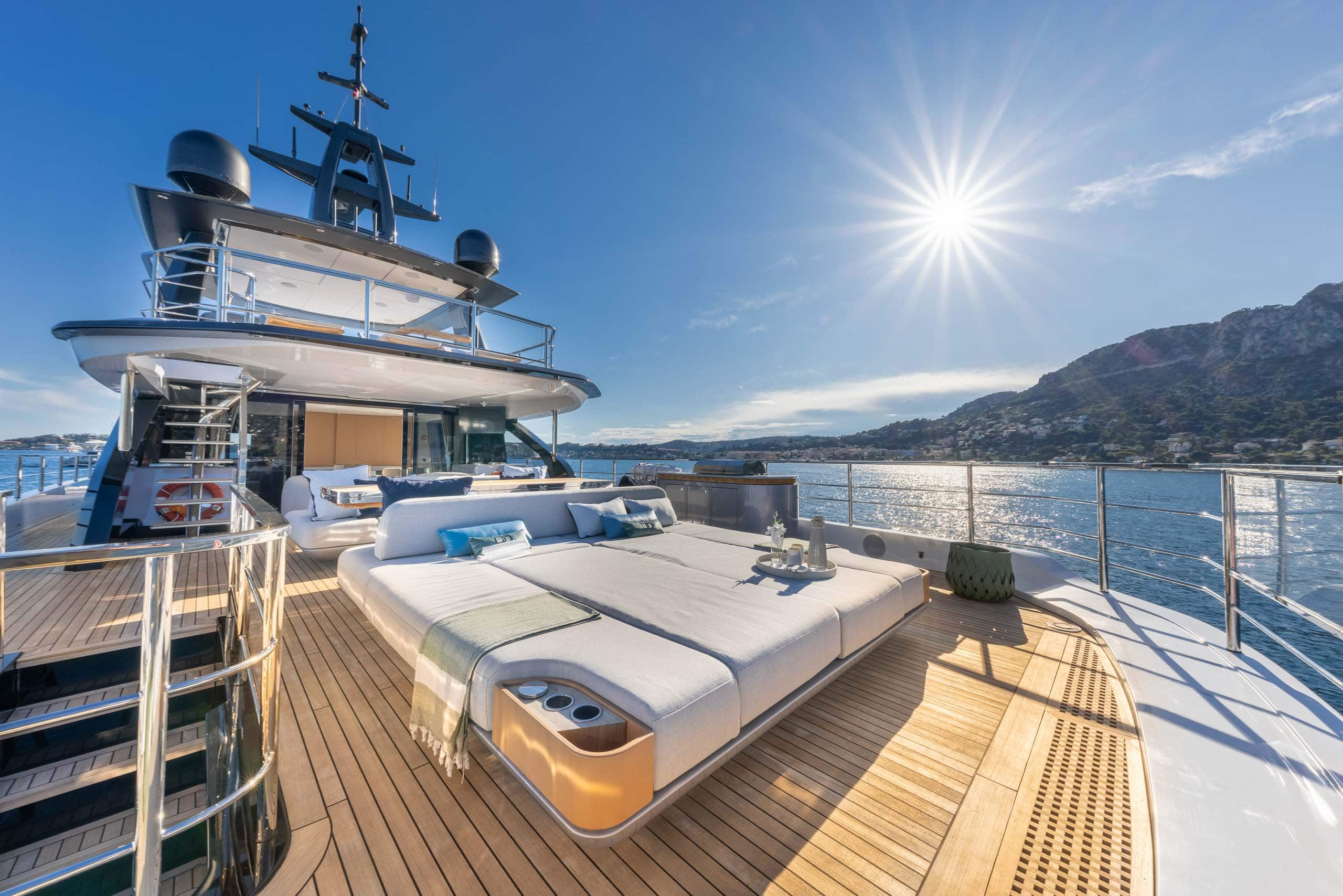 Superyacht Tahi luxury wheelhouse interior leather teak Monaco - Azur Photo Yacht